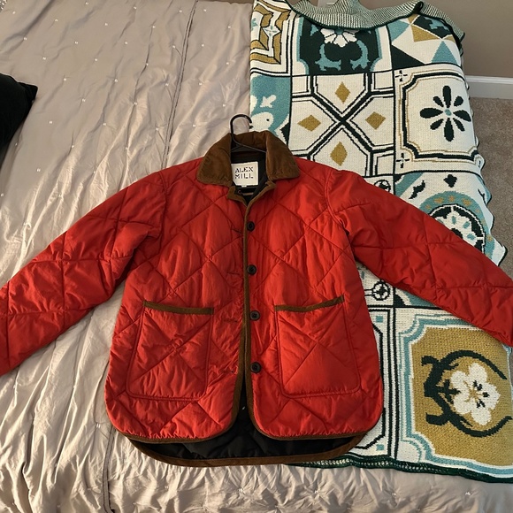 Alex Mill Red Quin Quilted Jacket XS - Picture 2 of 3